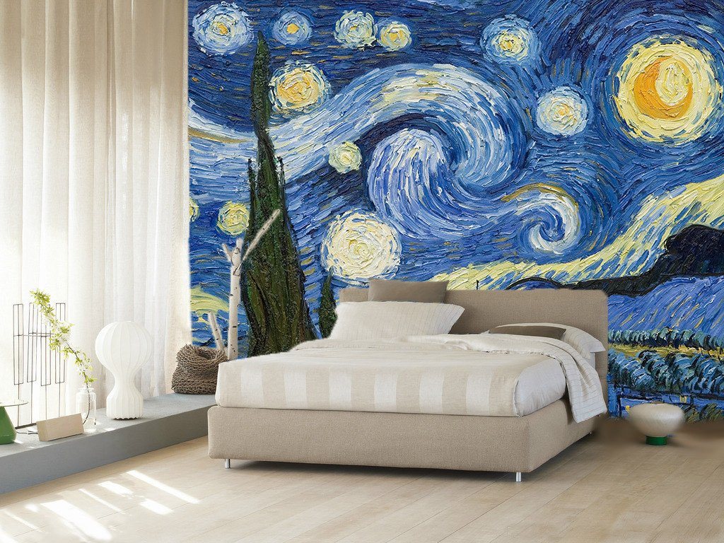 Stars Sky Painting Wallpaper AJ Wallpaper