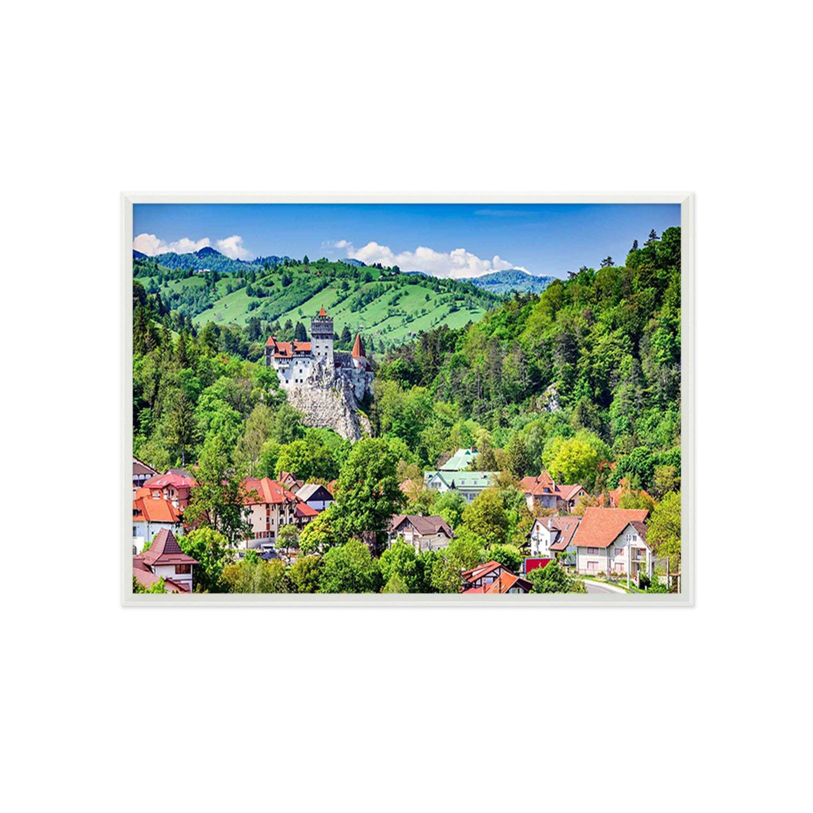 3D Forest Village 111 Fake Framed Print Painting Wallpaper AJ Creativity Home