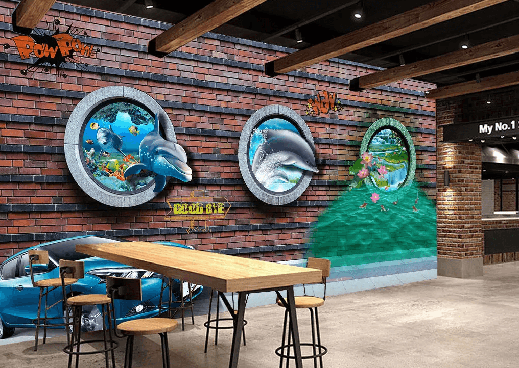 3D Dolphin Lotus 77 Wallpaper AJ Wallpaper 2