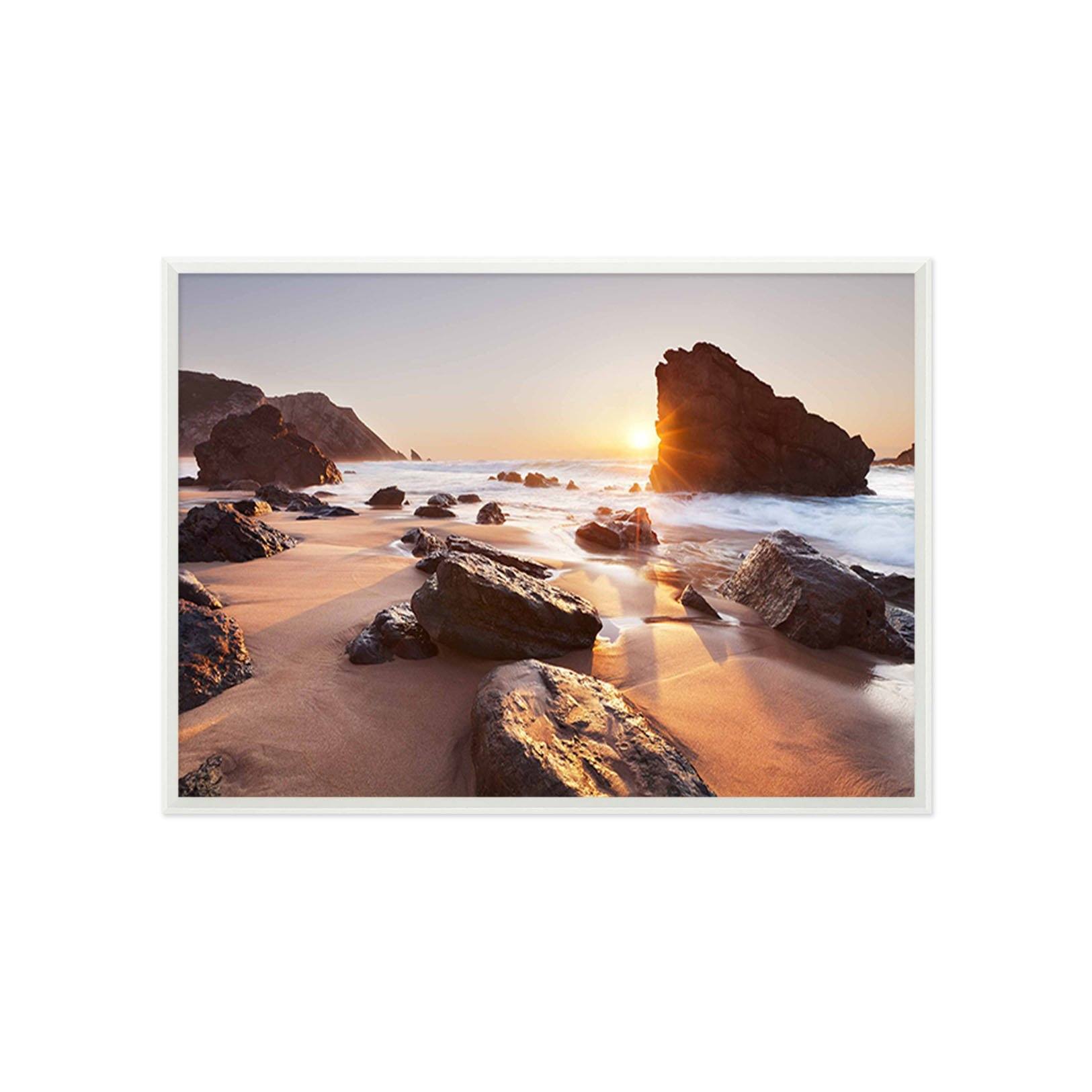 3D Sun Beach 131 Fake Framed Print Painting Wallpaper AJ Creativity Home