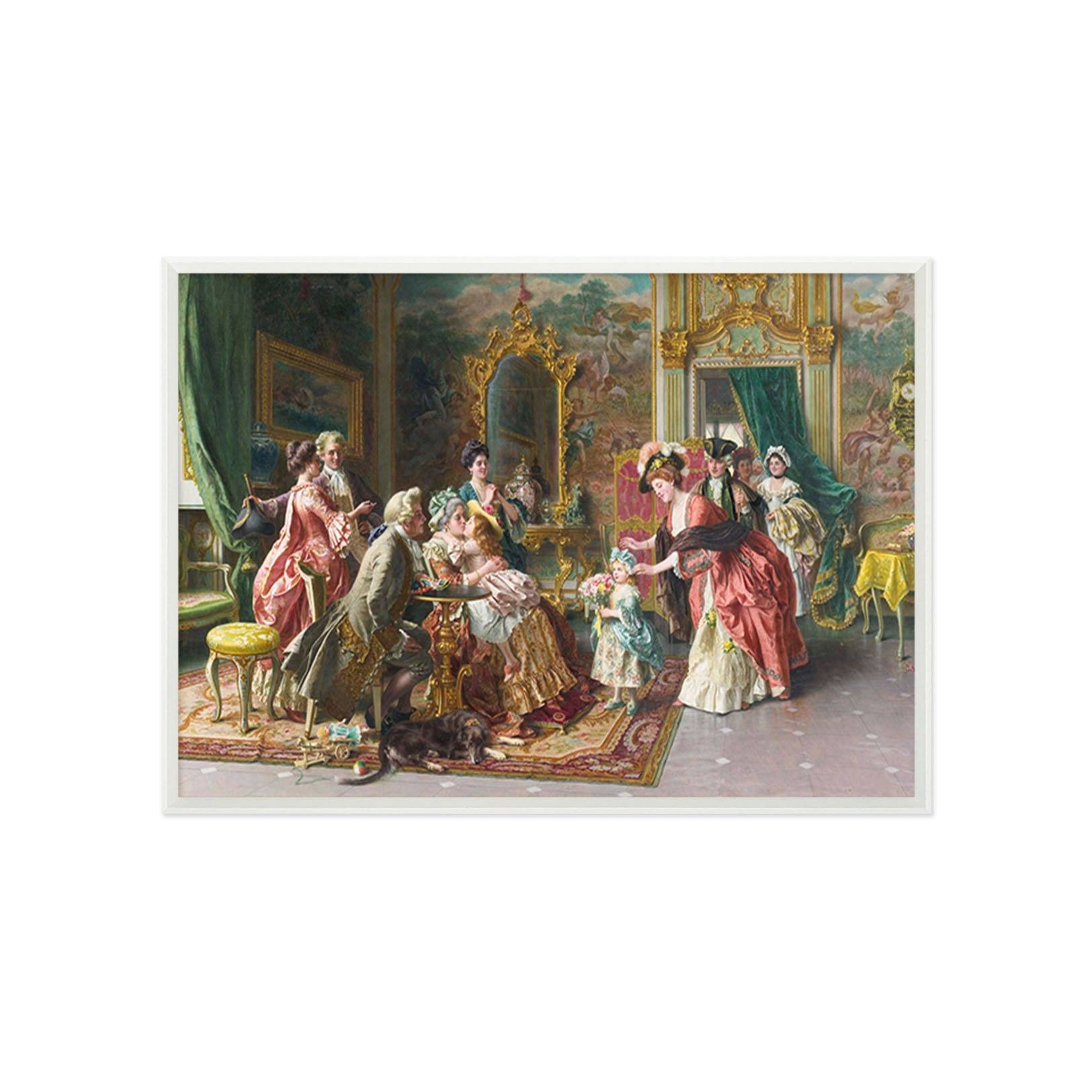 3D Family Gathering 143 Fake Framed Print Painting Wallpaper AJ Creativity Home