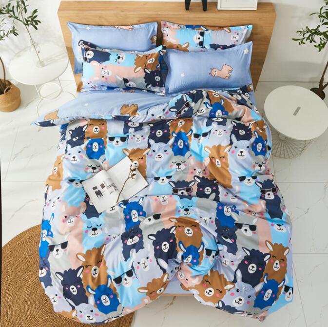 3D Color Alpaca 13053 Bed Pillowcases Quilt