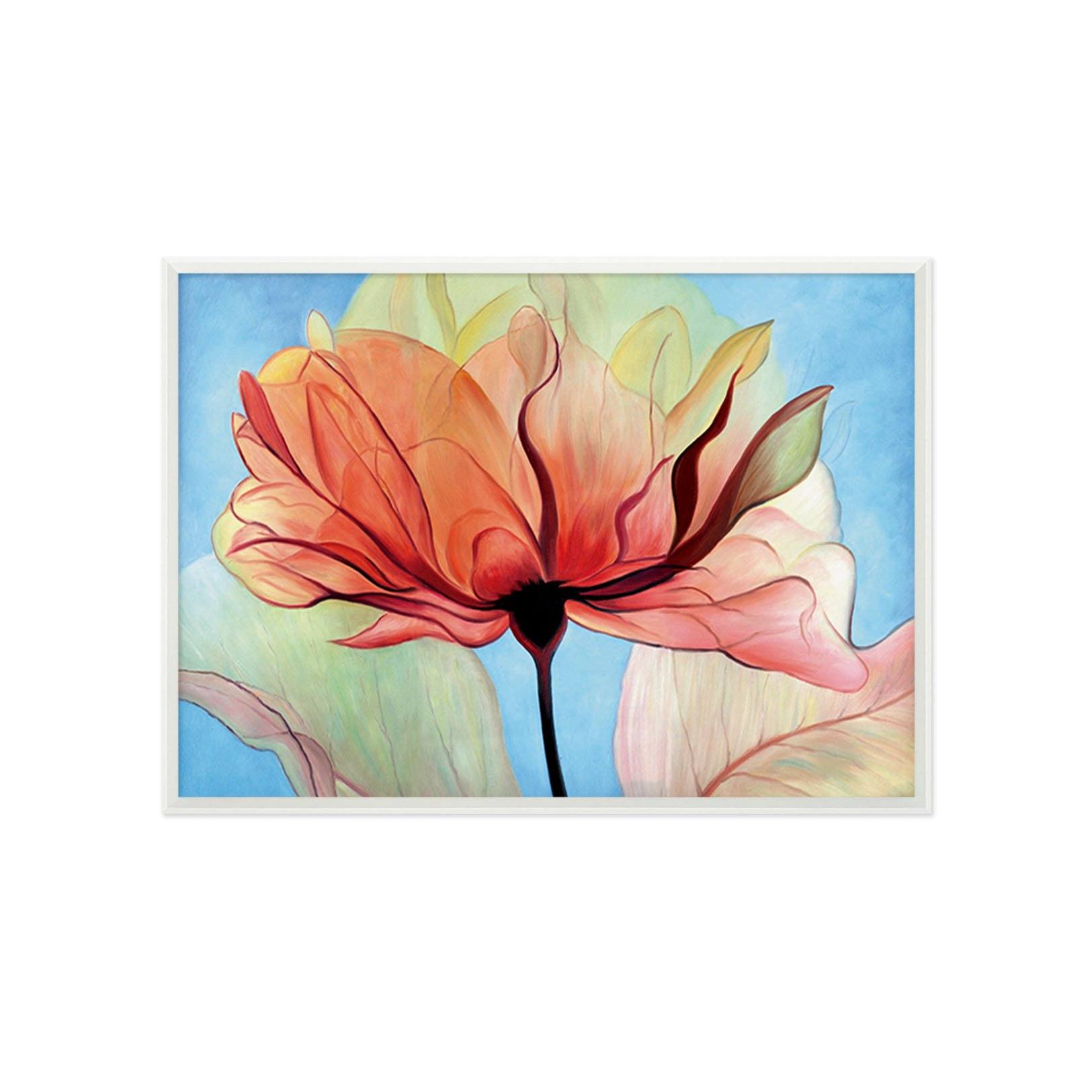 3D Beautiful Flower 024 Fake Framed Print Painting Wallpaper AJ Creativity Home