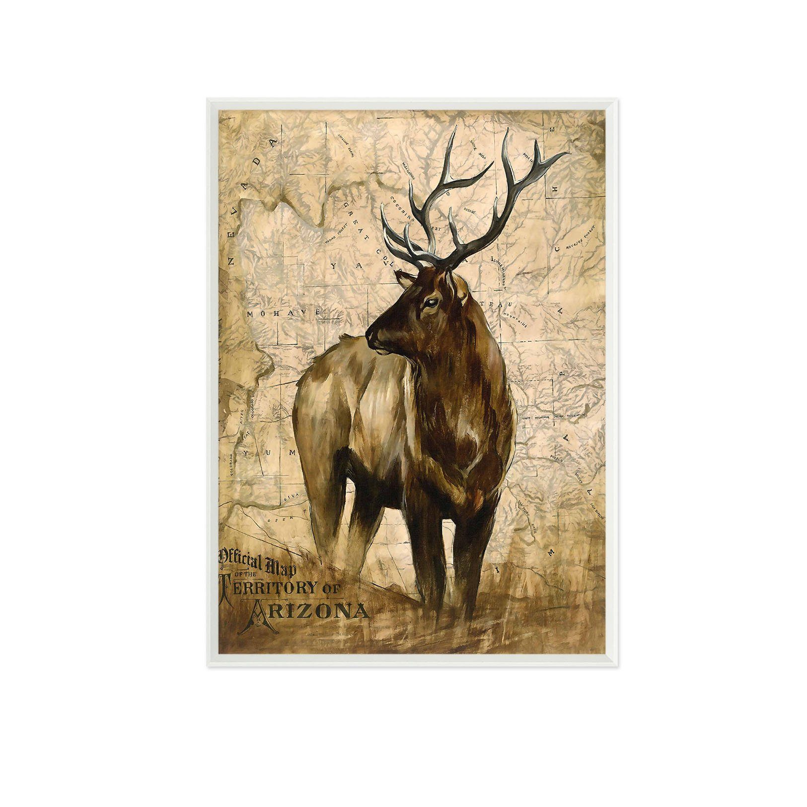 3D Leisurely Deer 108 Fake Framed Print Painting Wallpaper AJ Creativity Home