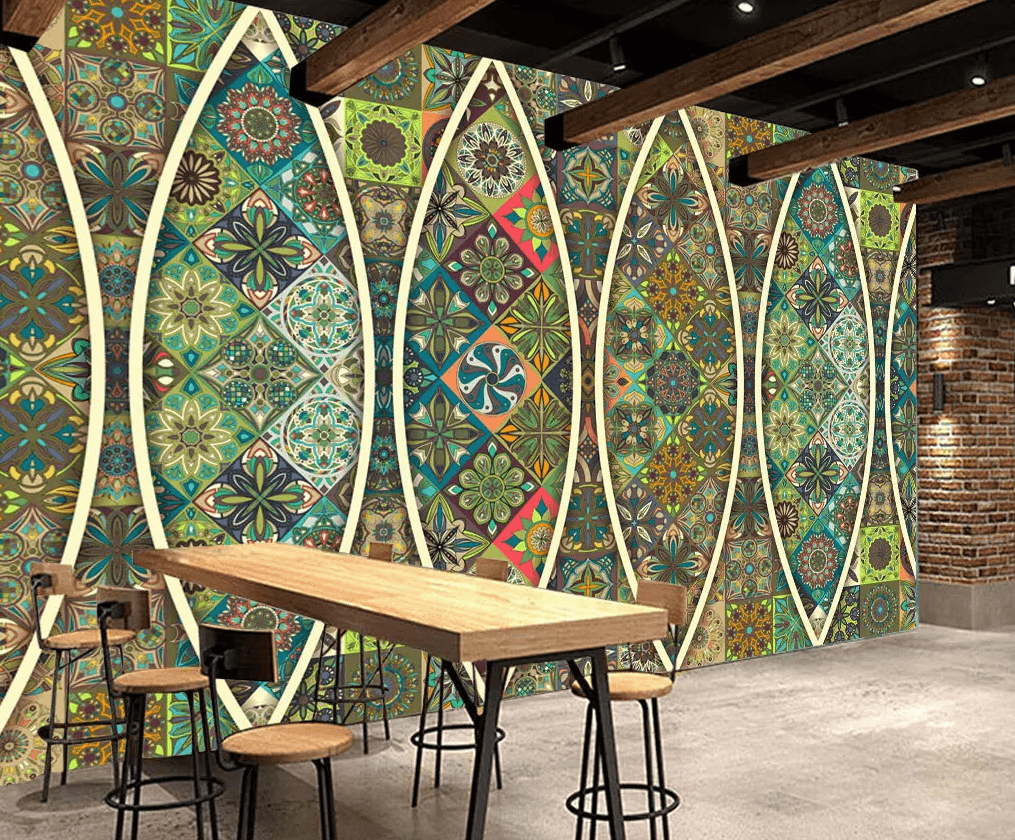 3D Oval Frame Pattern 414 Wallpaper AJ Wallpaper 2