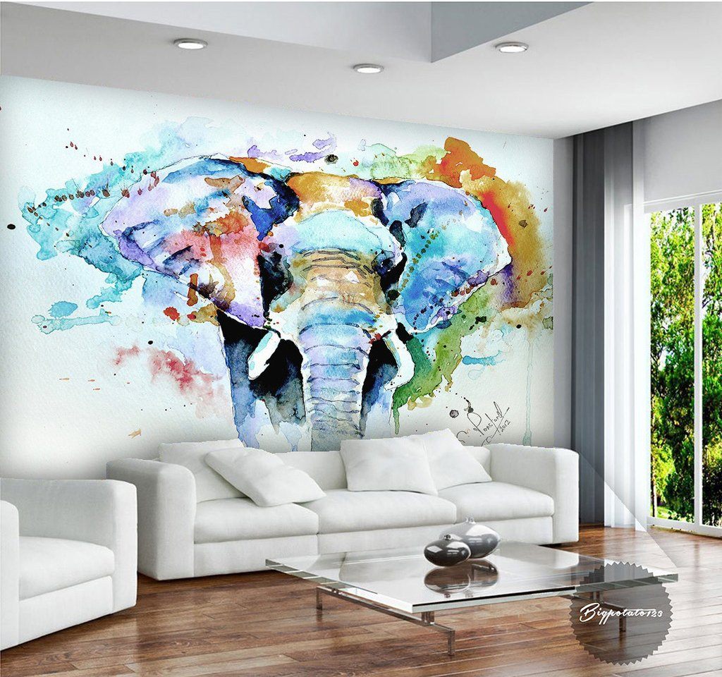 3D Graffiti Elephant 415 Wall Murals Wallpaper AJ Wallpaper 2