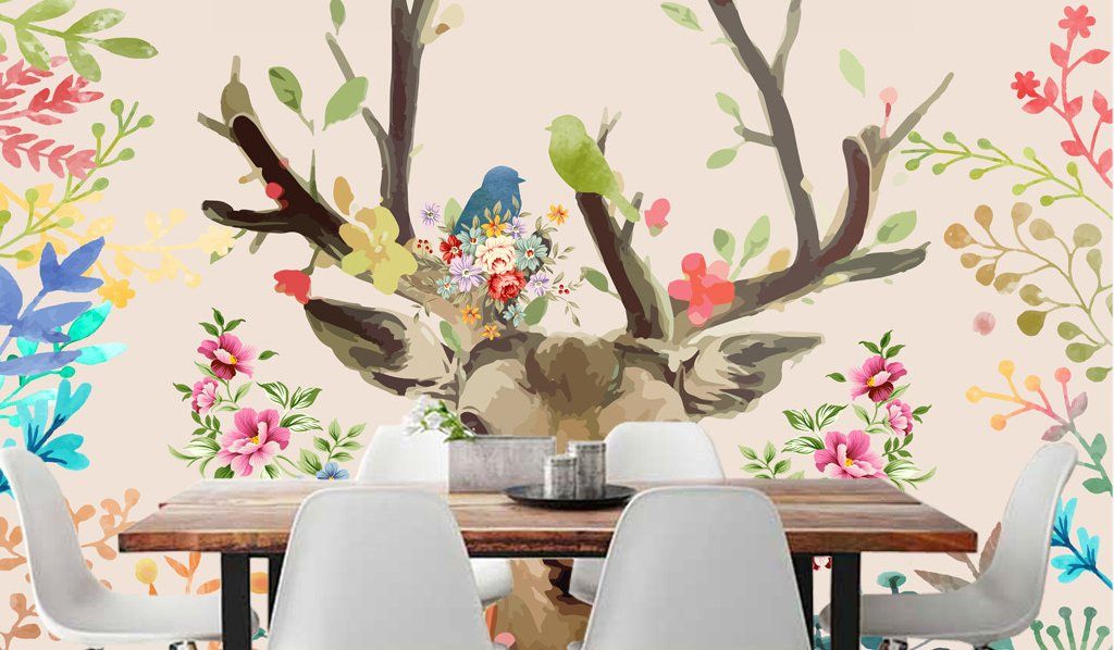 3D Elk 346 Wall Murals Wallpaper AJ Wallpaper 2