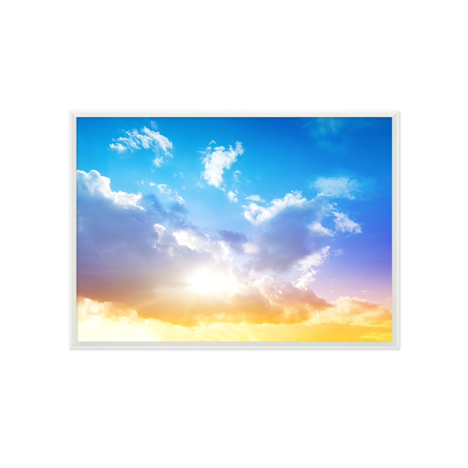 3D Dazzling Sunshine 017 Fake Framed Print Painting Wallpaper AJ Creativity Home
