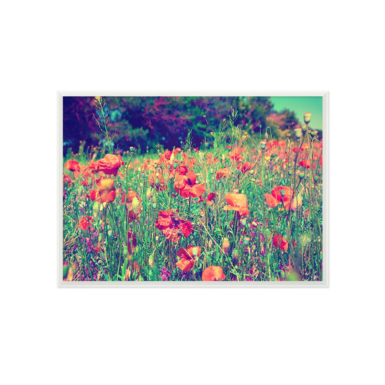 3D Blooming Flowers 097 Fake Framed Print Painting Wallpaper AJ Creativity Home