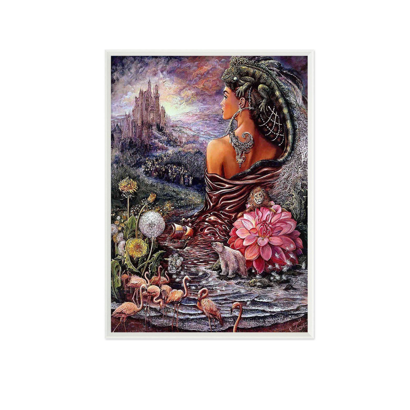 3D Glamour Woman 101 Fake Framed Print Painting Wallpaper AJ Creativity Home