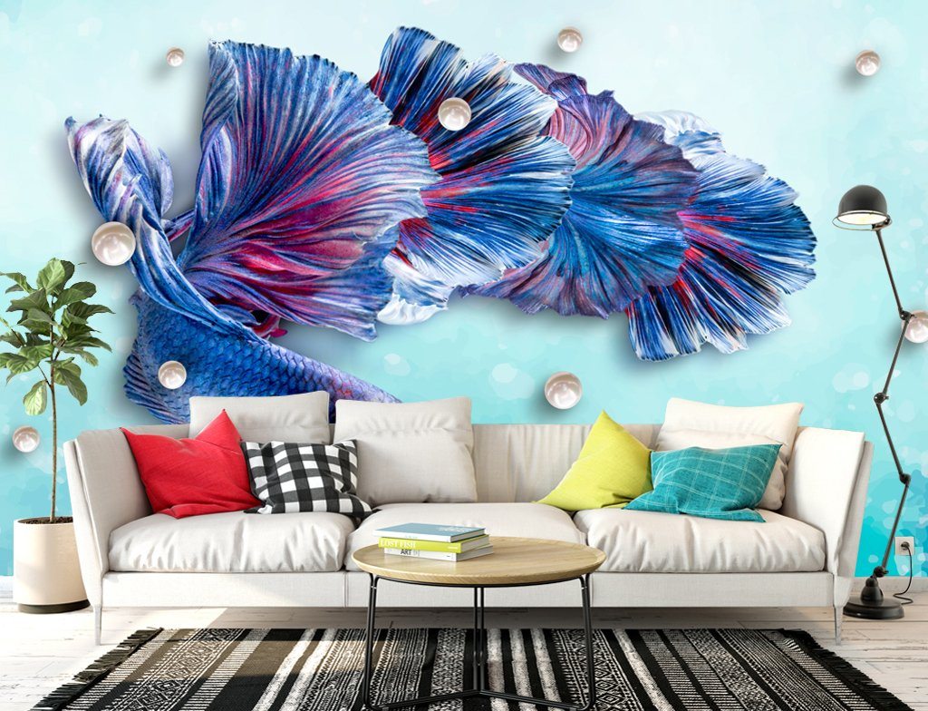 3D Goldfish 329 Wall Murals Wallpaper AJ Wallpaper 2