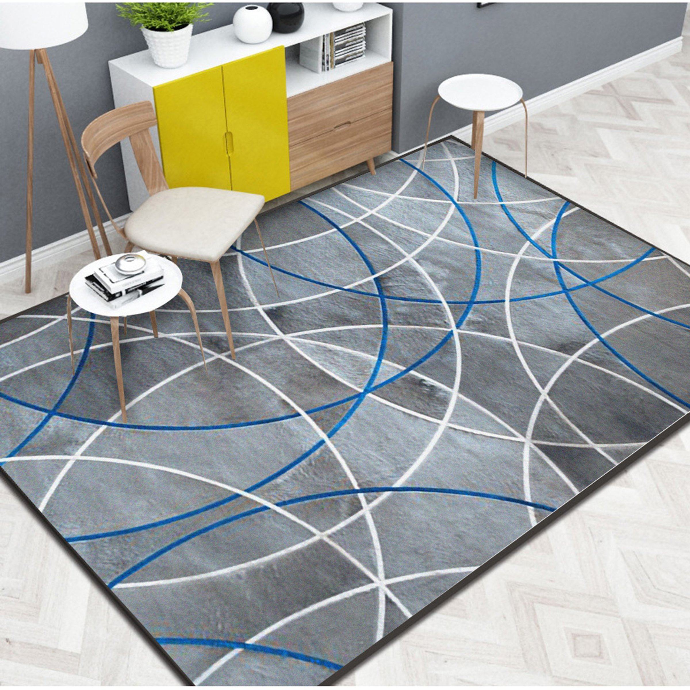 3D Black And White Stripes WG126 Non Slip Rug Mat Mat AJ Creativity Home