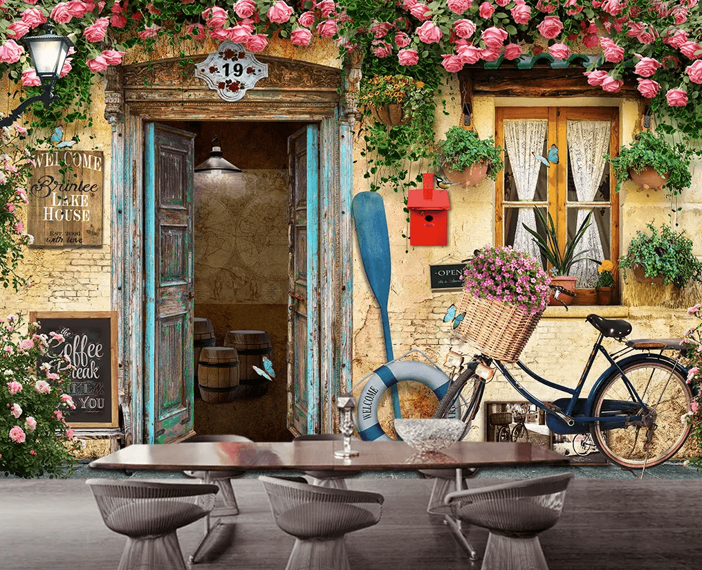 3D Door Decoration Flower 263 Wallpaper AJ Wallpaper 2