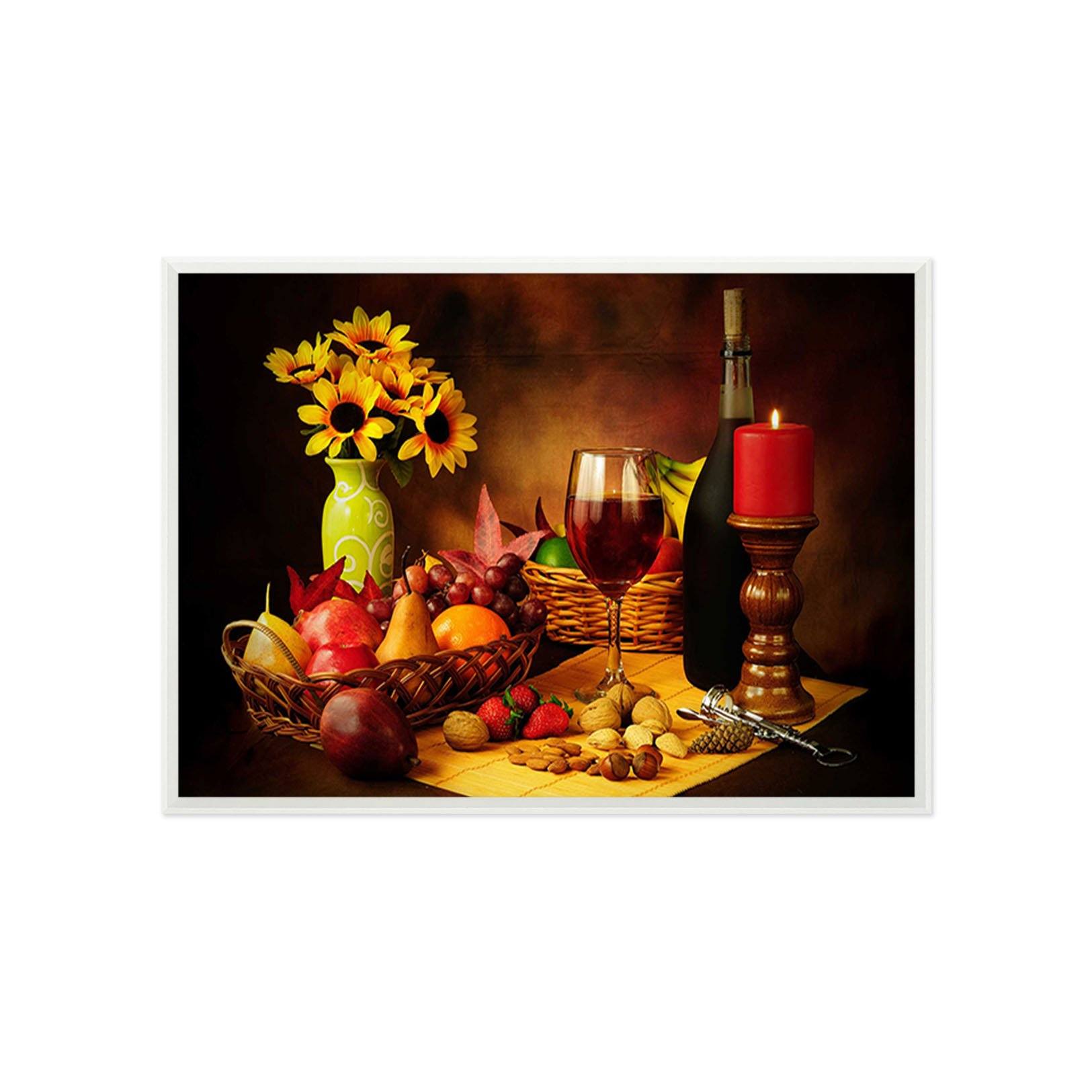 3D Single Light Dinner 117 Fake Framed Print Painting Wallpaper AJ Creativity Home