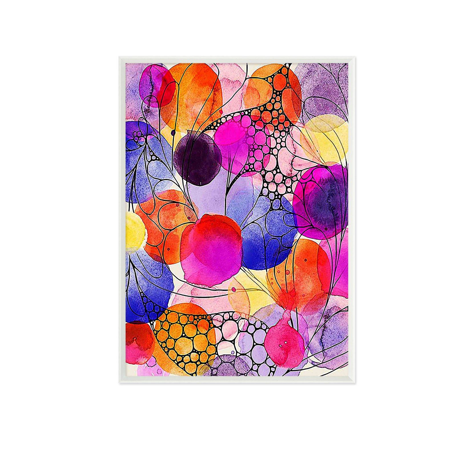 3D Colorful Balloons 095 Fake Framed Print Painting Wallpaper AJ Creativity Home