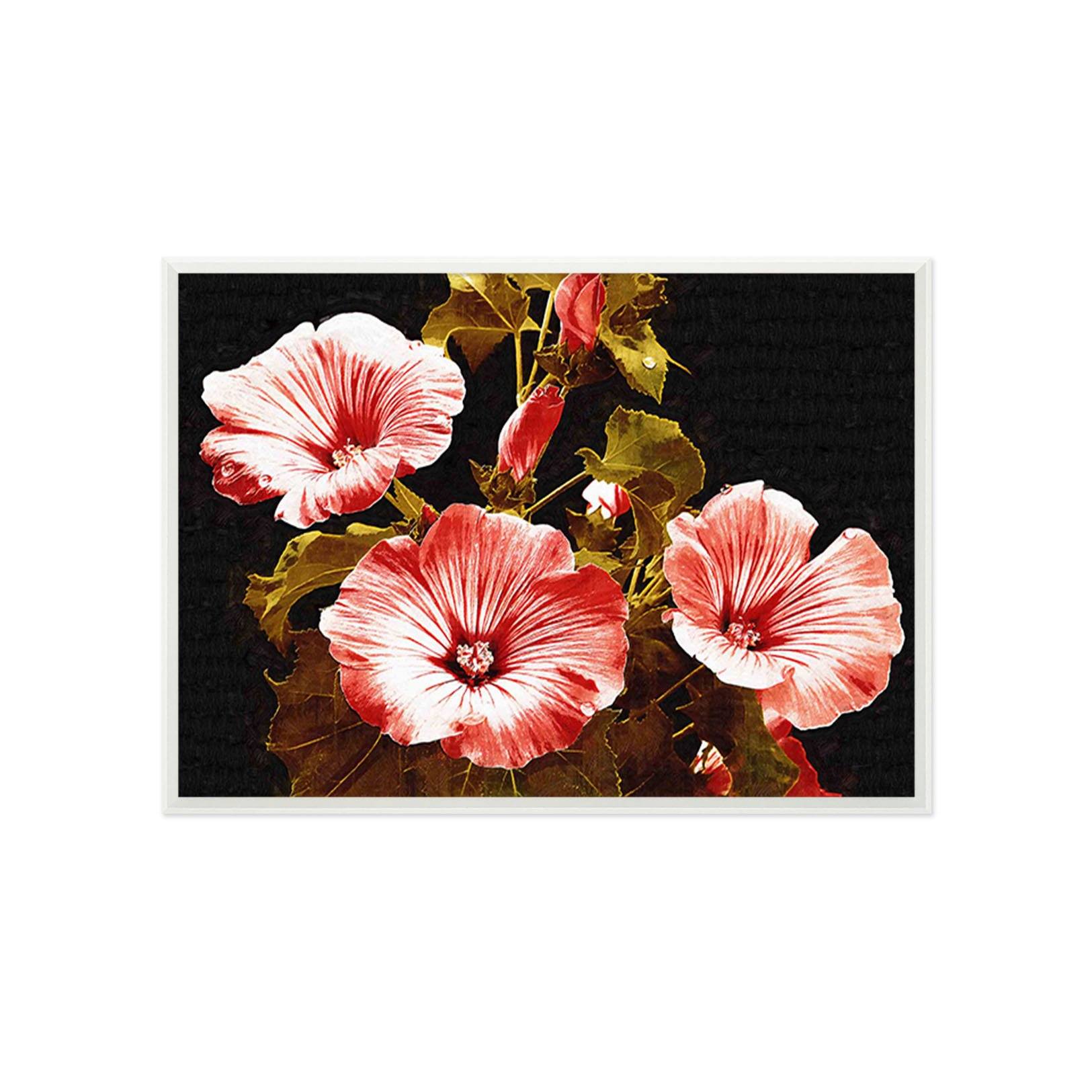 3D Big Red Flower 020 Fake Framed Print Painting Wallpaper AJ Creativity Home