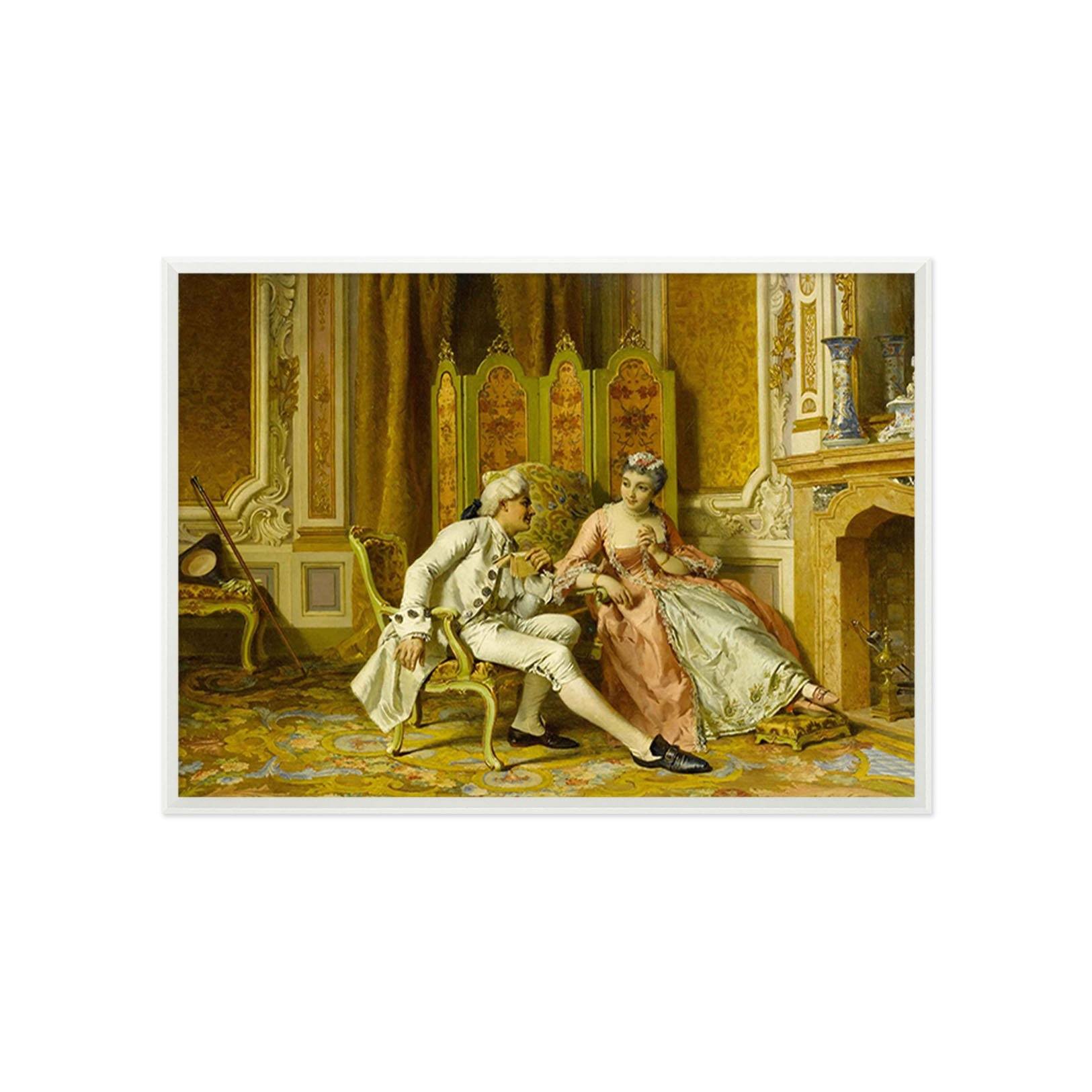 3D Couples Look 140 Fake Framed Print Painting Wallpaper AJ Creativity Home