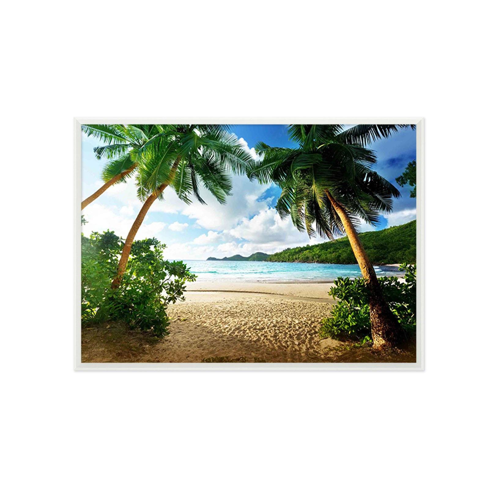 3D Seaside Beach 023 Fake Framed Print Painting Wallpaper AJ Creativity Home