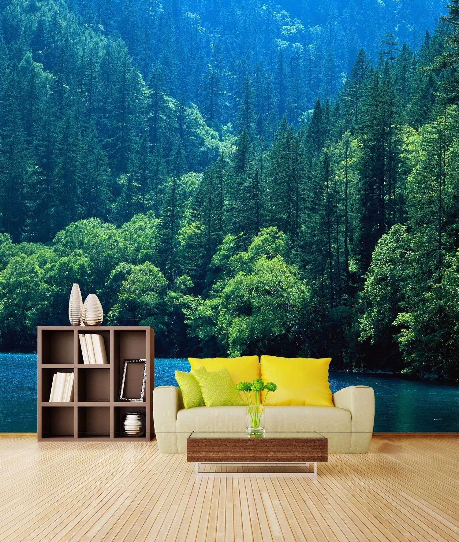 Green Trees Mountains Wallpaper AJ Wallpaper