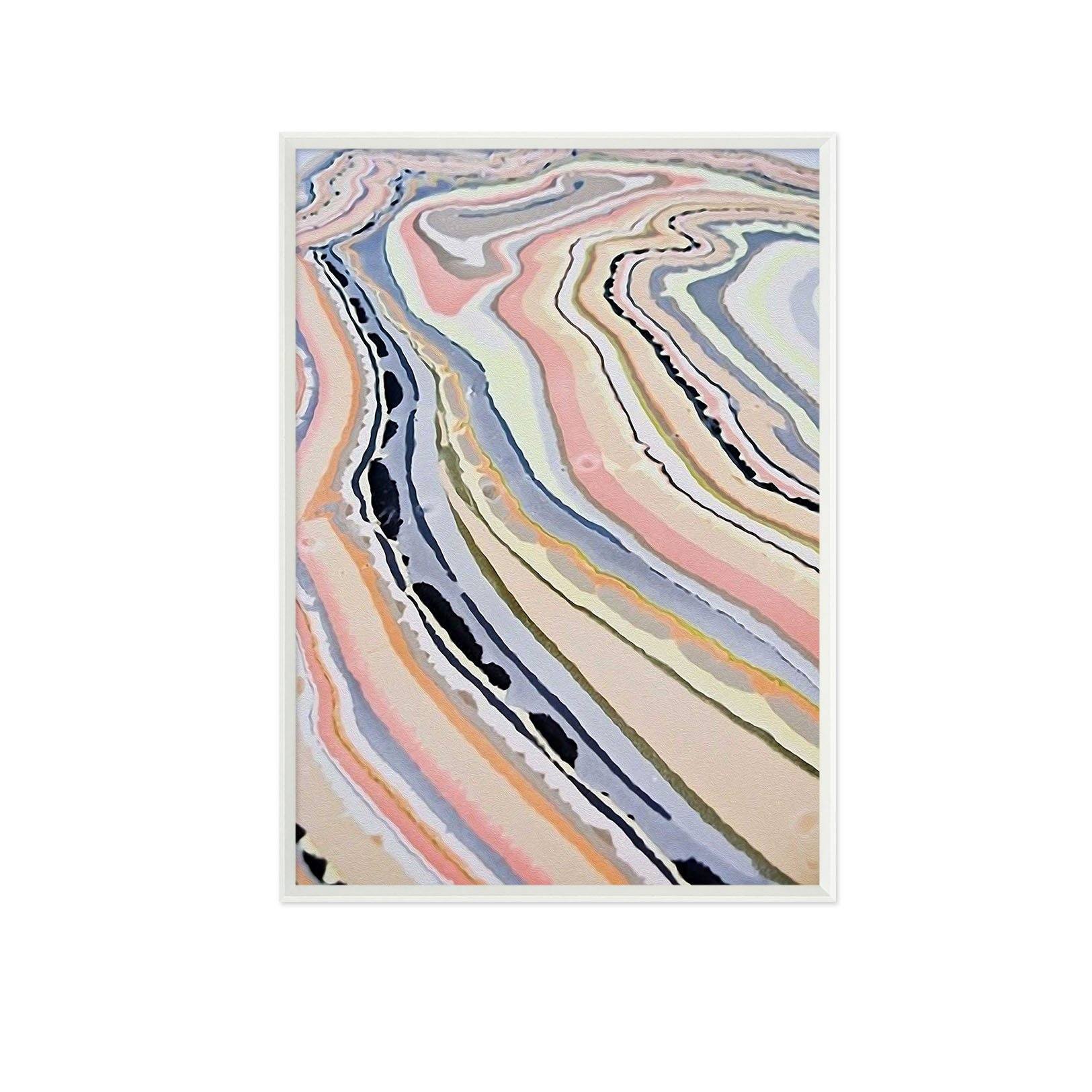 3D Color Wave 078 Fake Framed Print Painting Wallpaper AJ Creativity Home