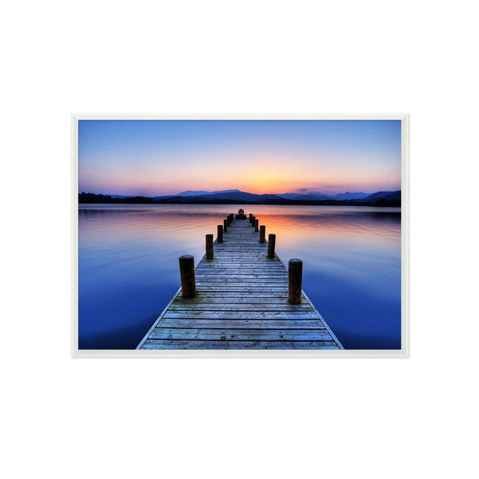 3D Tranquil Lakeside 136 Fake Framed Print Painting Wallpaper AJ Creativity Home