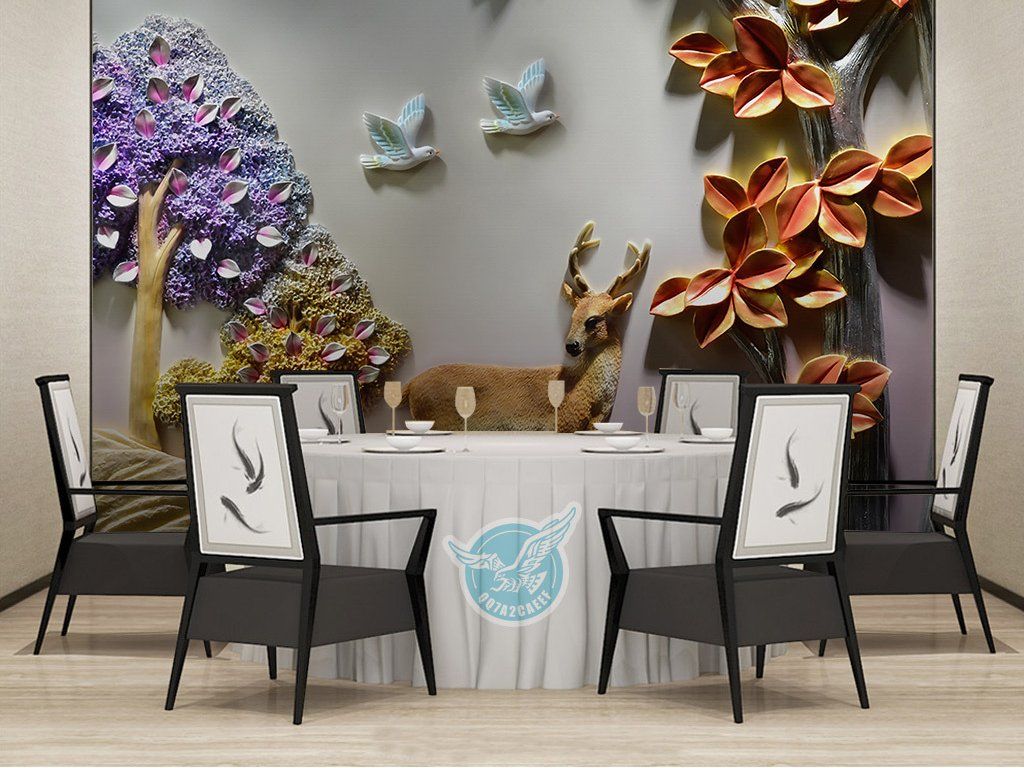 3D Flying Bird Deer 59 Wall Murals Wallpaper AJ Wallpaper 2