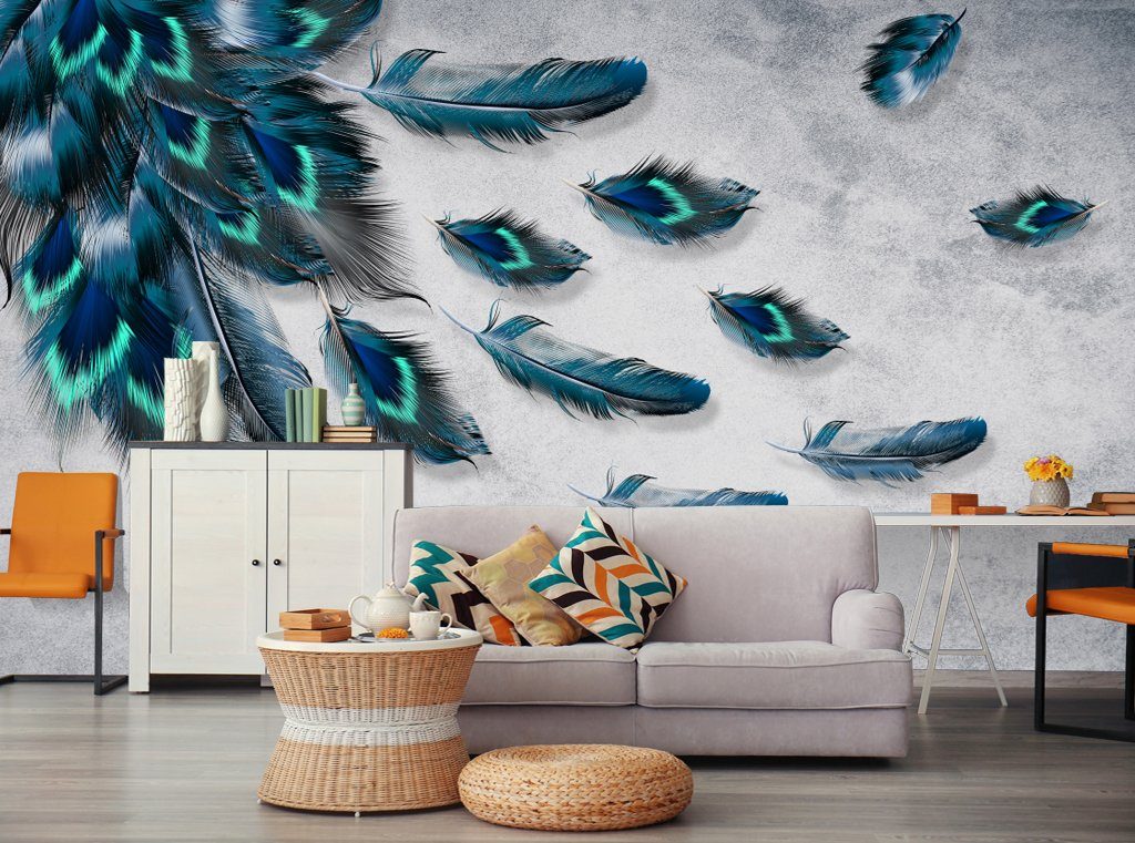 3D Feather 91 Wall Murals Wallpaper AJ Wallpaper 2