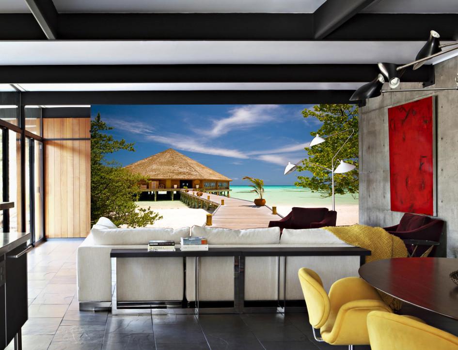 Beach Wooden Bungalow Wallpaper AJ Wallpaper