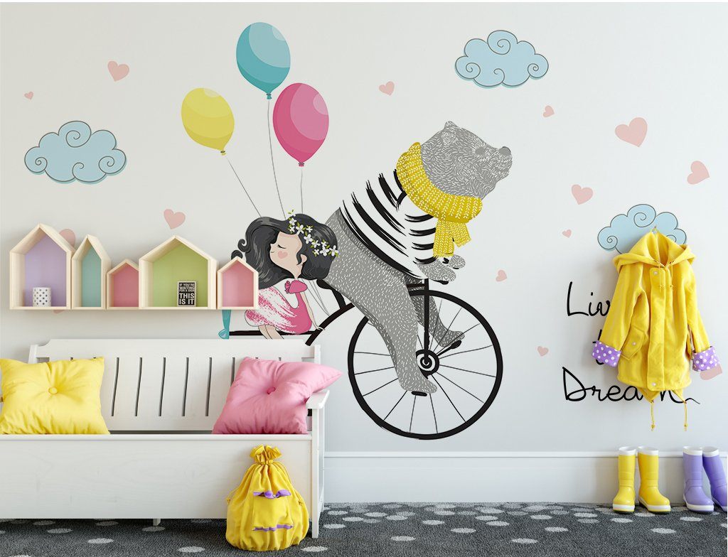 3D Cute Girl 855 Wall Murals Wallpaper AJ Wallpaper 2