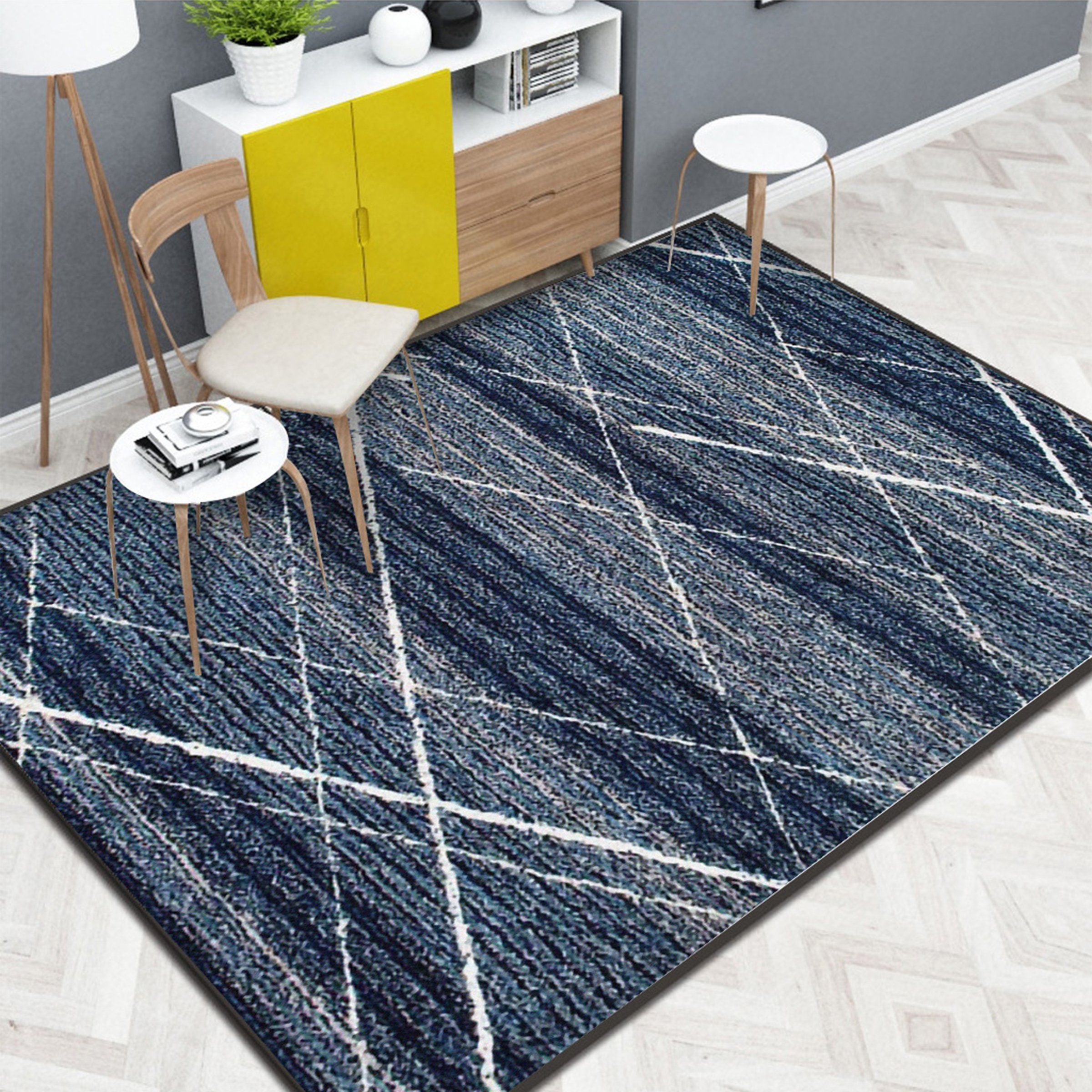 3D Black And White Stripes WG125 Non Slip Rug Mat Mat AJ Creativity Home