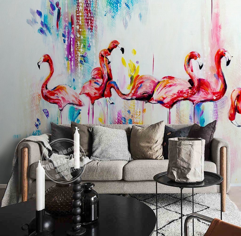 3D Flamingo 310 Wall Murals Wallpaper AJ Wallpaper 2