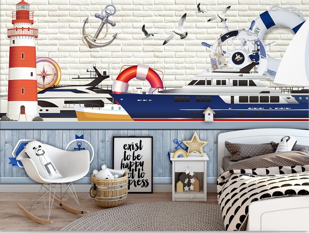 3D Ship 825 Wall Murals Wallpaper AJ Wallpaper 2
