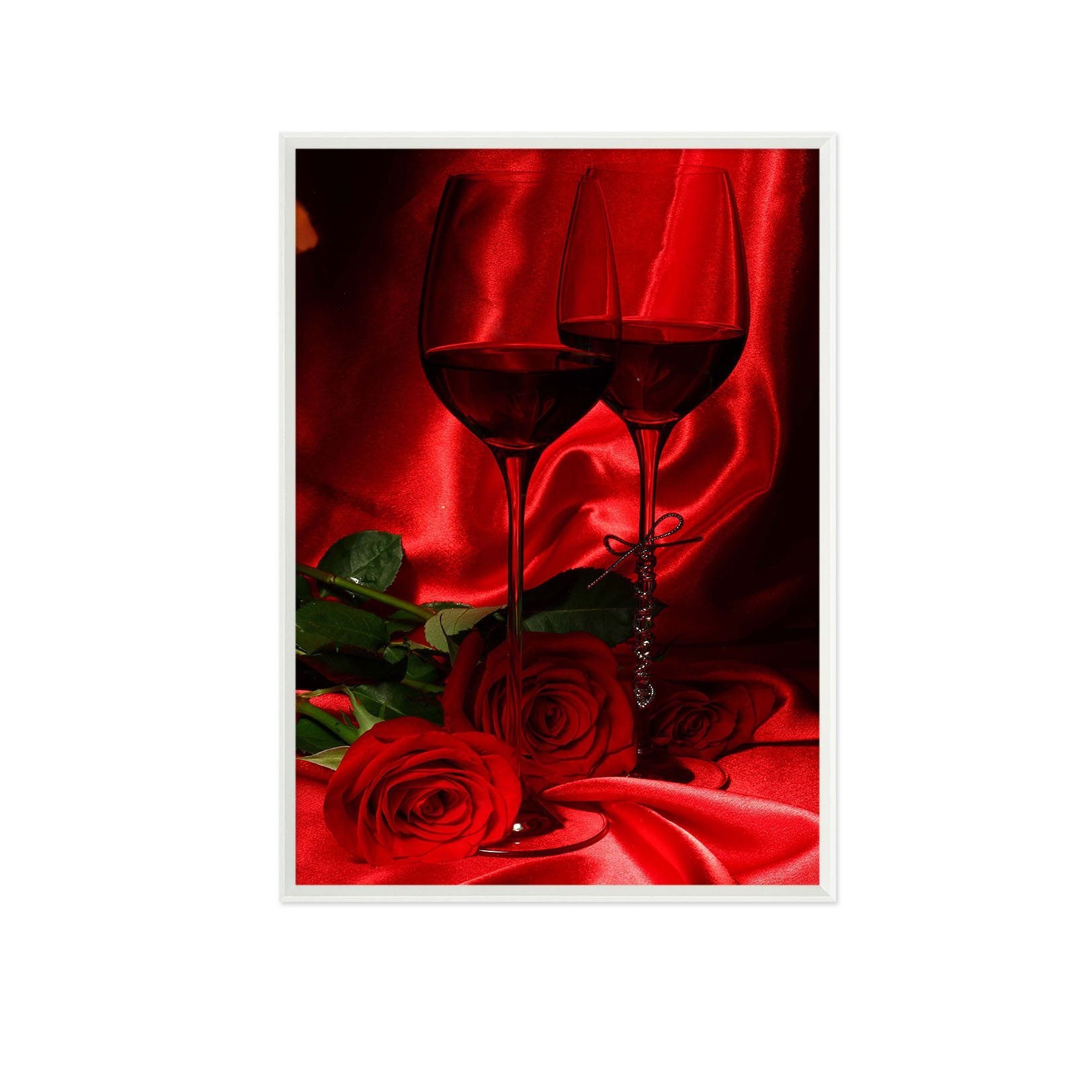 3D Red wine 060 Fake Framed Print Painting Wallpaper AJ Creativity Home