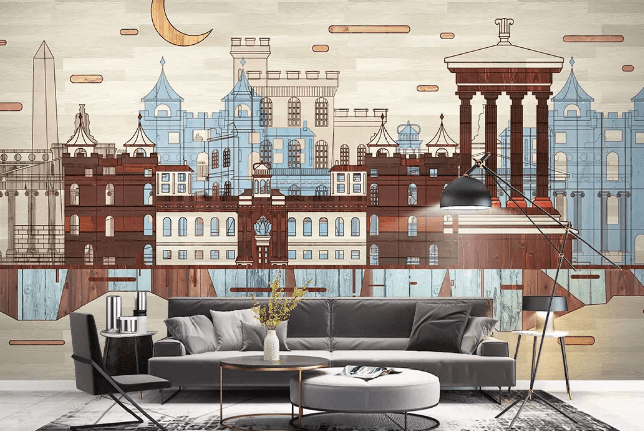 3D Graffiti City Moon 313 Wallpaper AJ Wallpaper 2