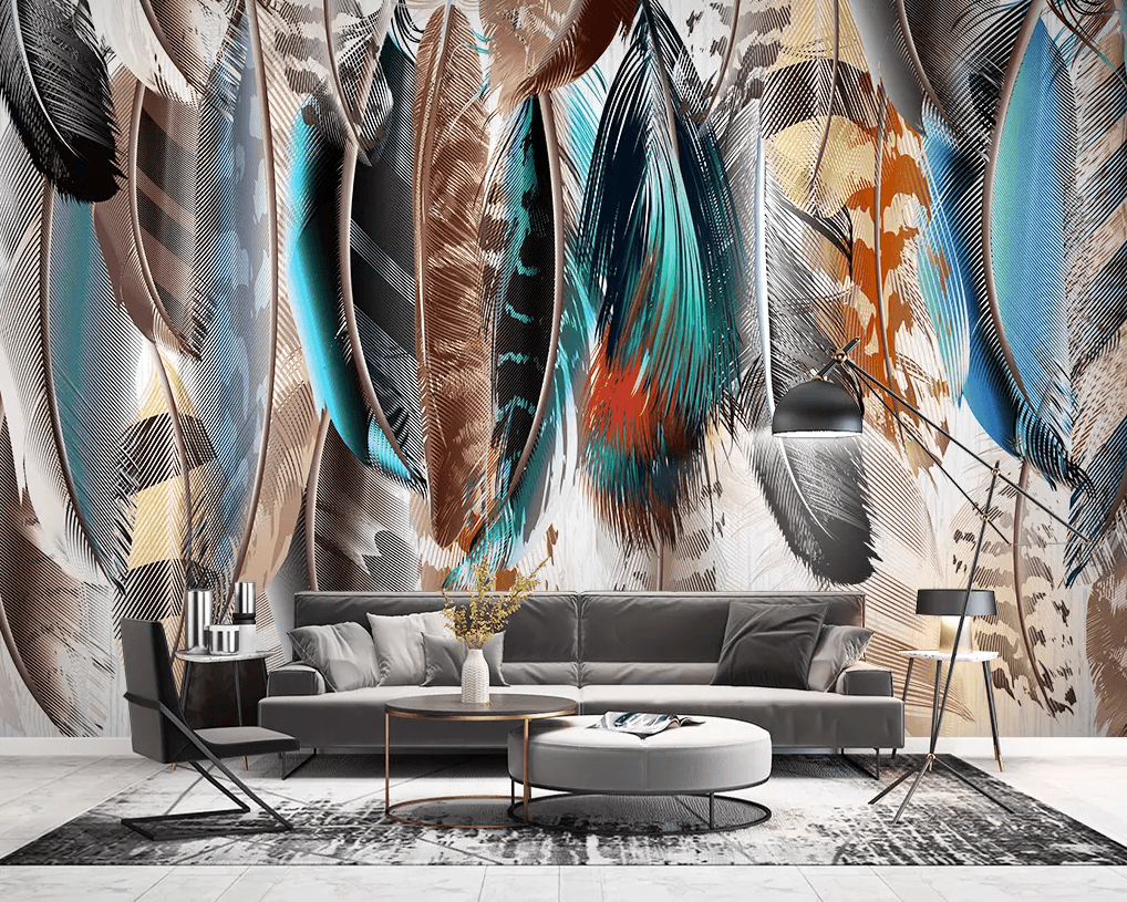 3D Beautiful Feather 304 Wallpaper AJ Wallpaper 2