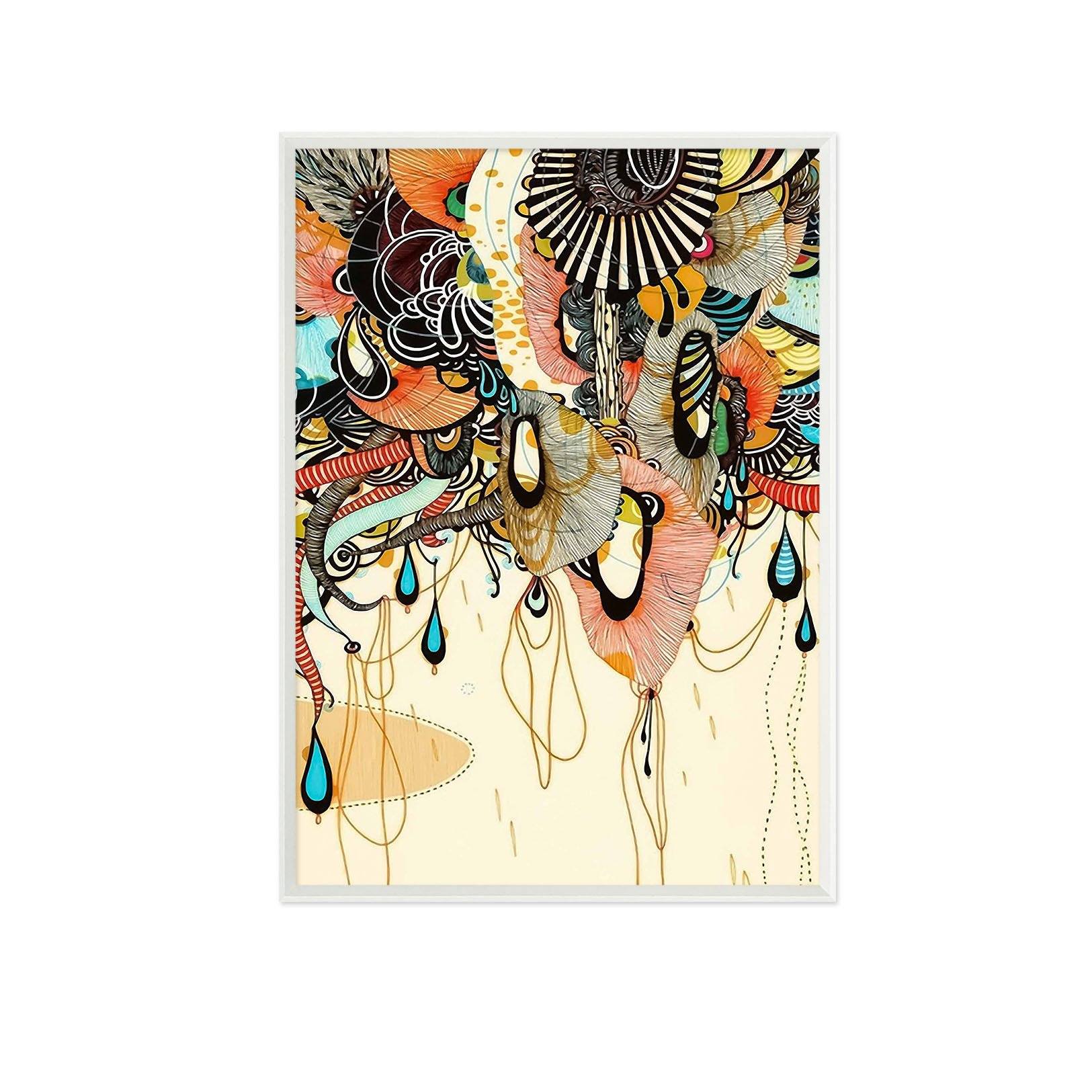 3D Color Pattern 086 Fake Framed Print Painting Wallpaper AJ Creativity Home