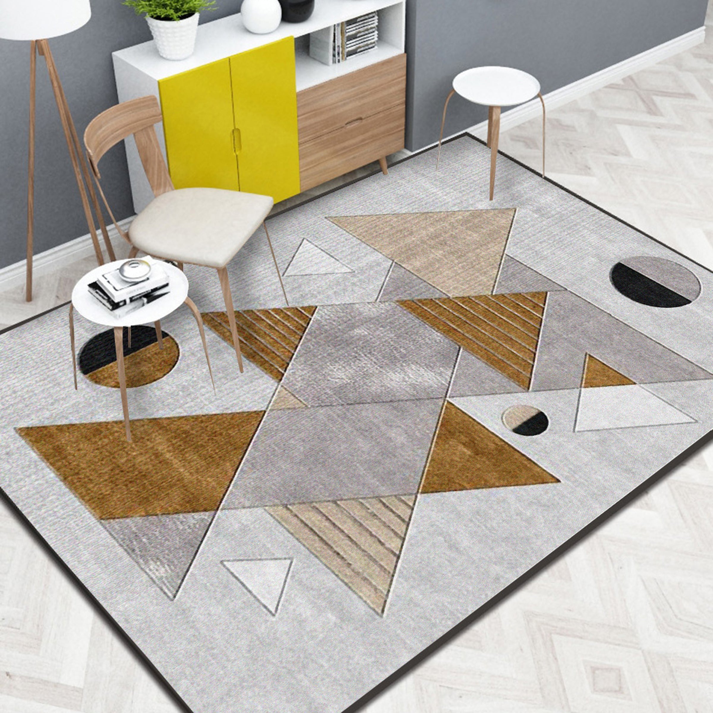 3D Geometric Piece WG042 Non Slip Rug Mat Mat AJ Creativity Home