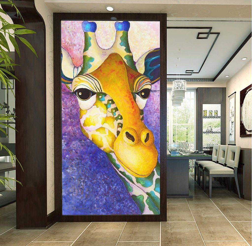 3D Cute Giraffe 509 Wall Murals Wallpaper AJ Wallpaper 2