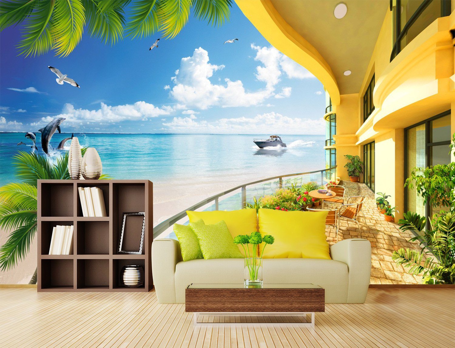 3D Ocean Beach Sky 637 Wallpaper AJ Wallpaper