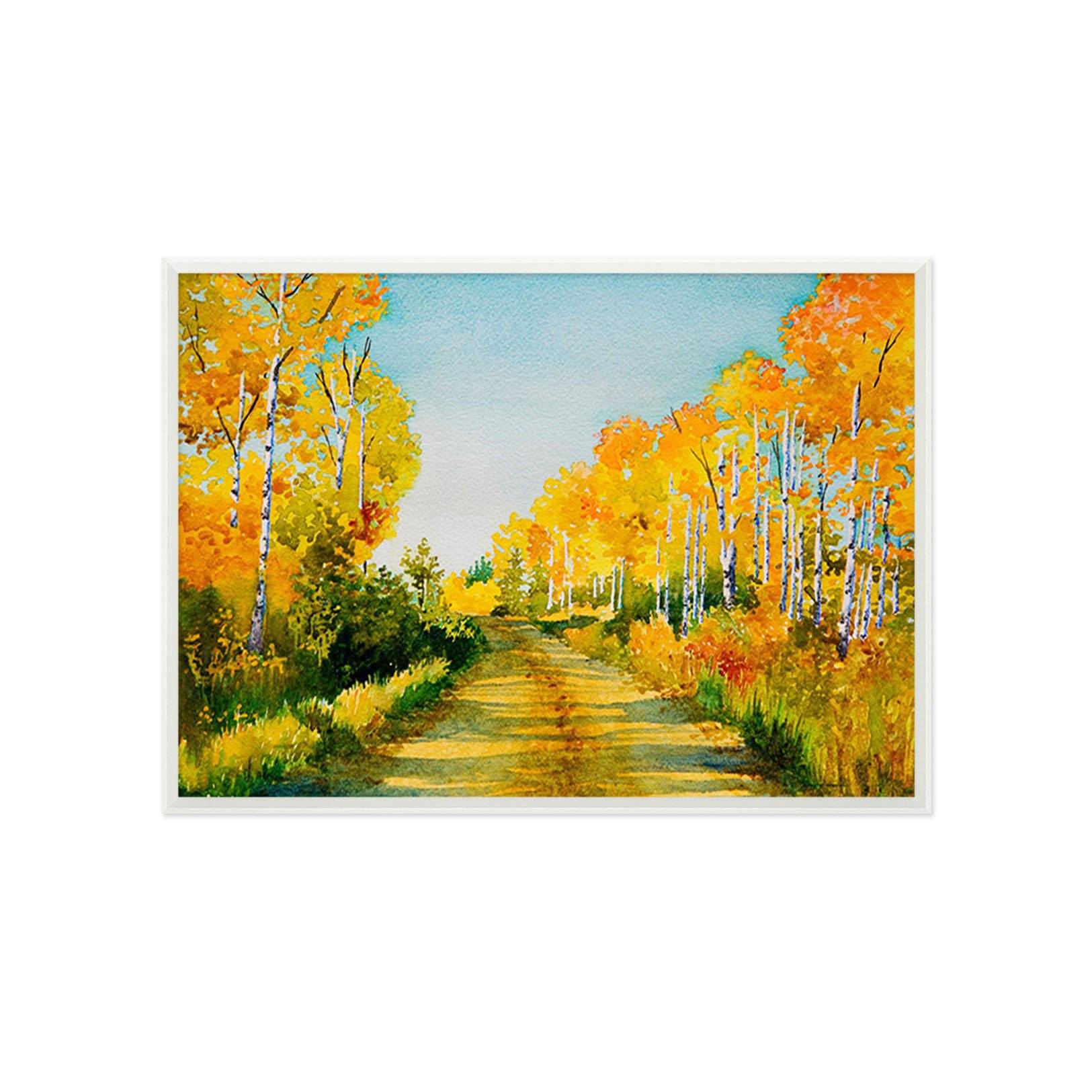3D Country Road 167 Fake Framed Print Painting Wallpaper AJ Creativity Home
