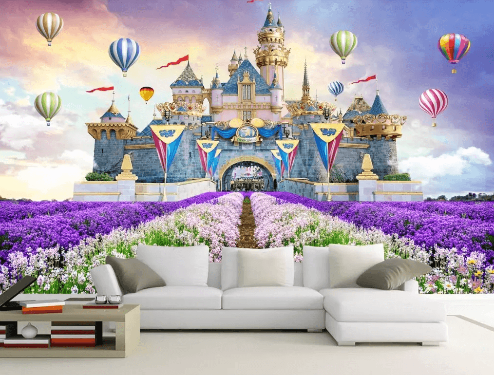 3D Castle Lavender 55 Wallpaper AJ Wallpaper 2