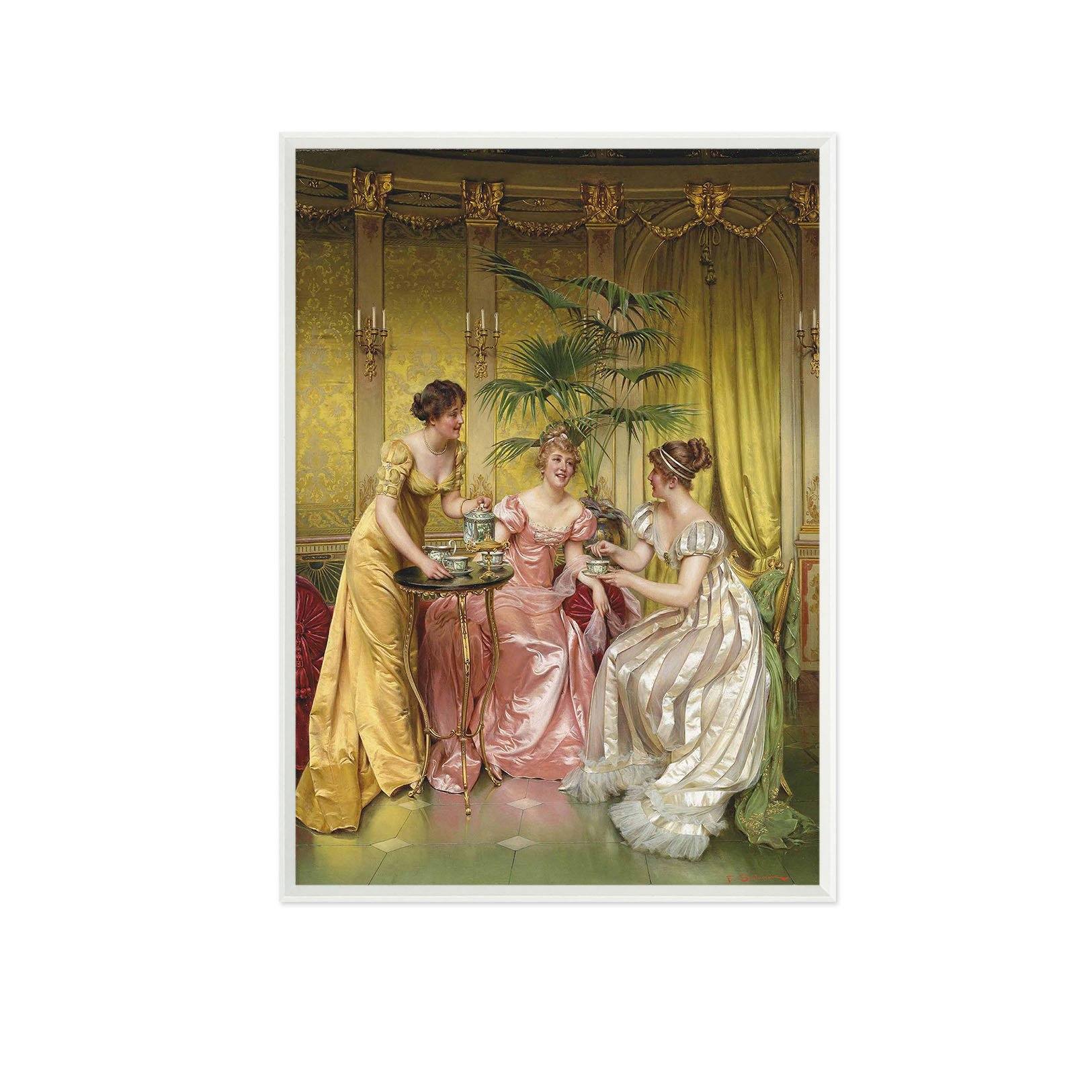 3D Afternoon Tea 149 Fake Framed Print Painting Wallpaper AJ Creativity Home
