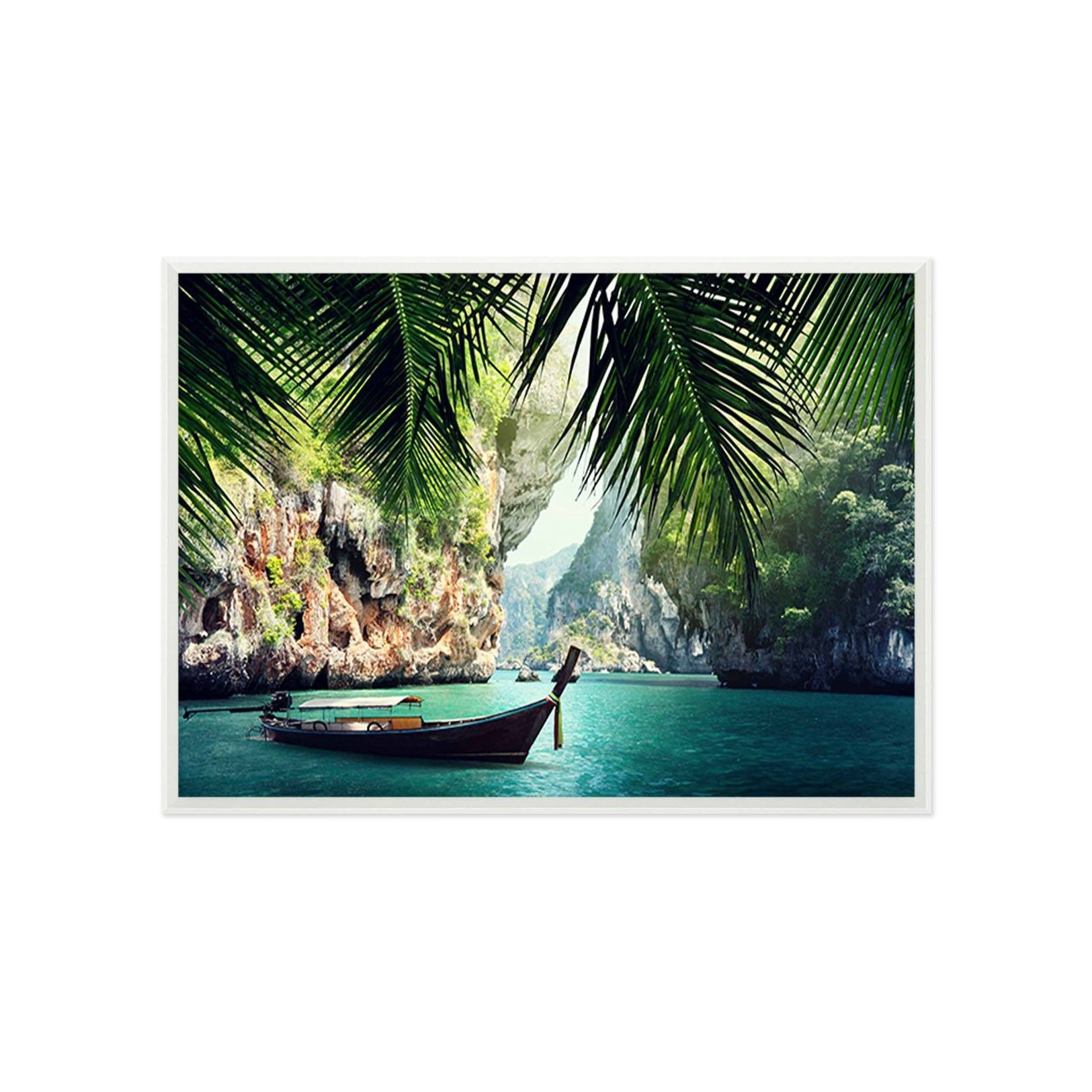 3D Boat Still 086 Fake Framed Print Painting Wallpaper AJ Creativity Home