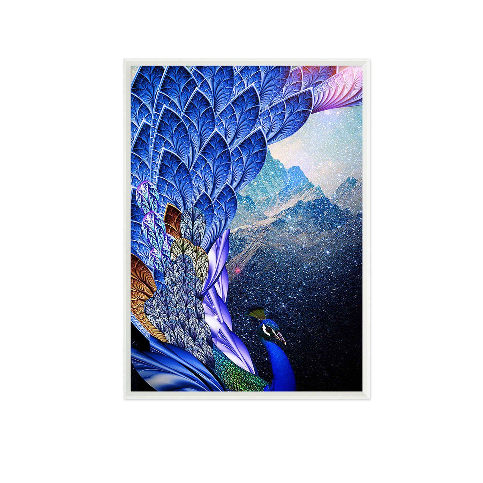 3D Highly Peacock 064 Fake Framed Print Painting Wallpaper AJ Creativity Home
