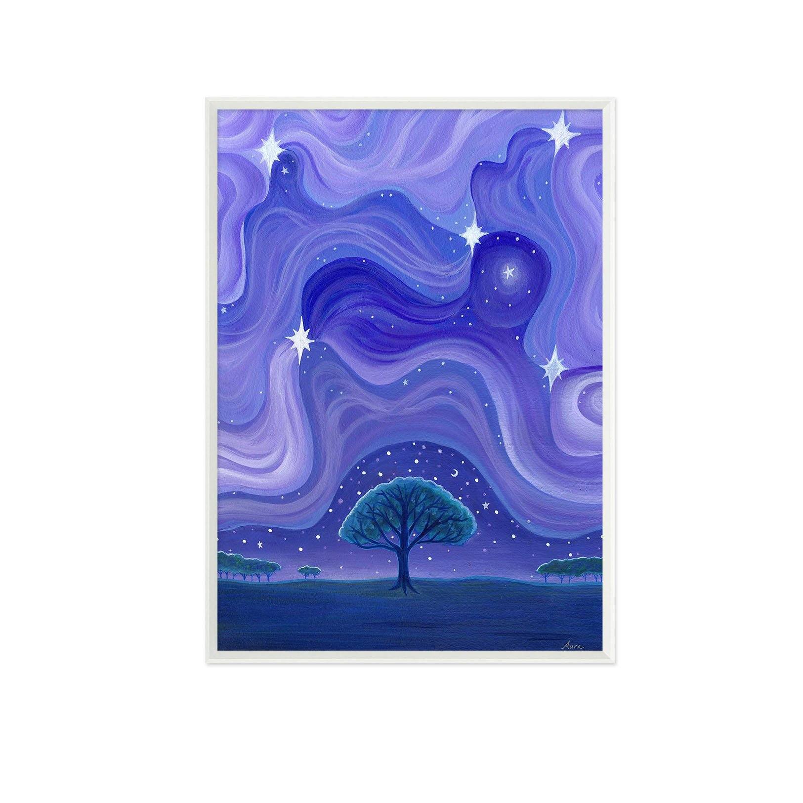 3D Abstract Tree 122 Fake Framed Print Painting Wallpaper AJ Creativity Home