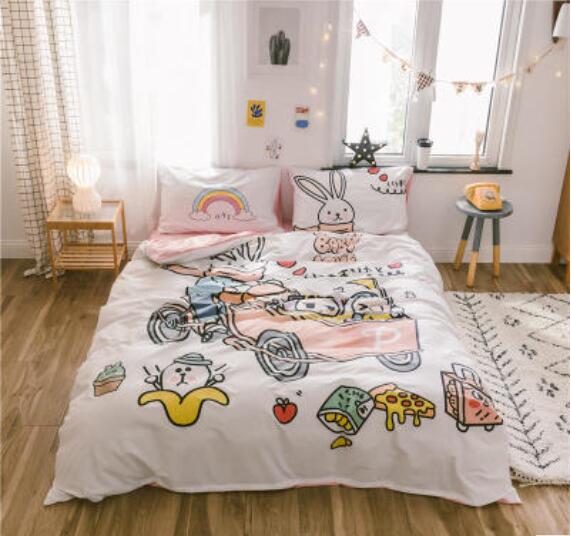 3D Cartoon Rabbit 30139 Bed Pillowcases Quilt