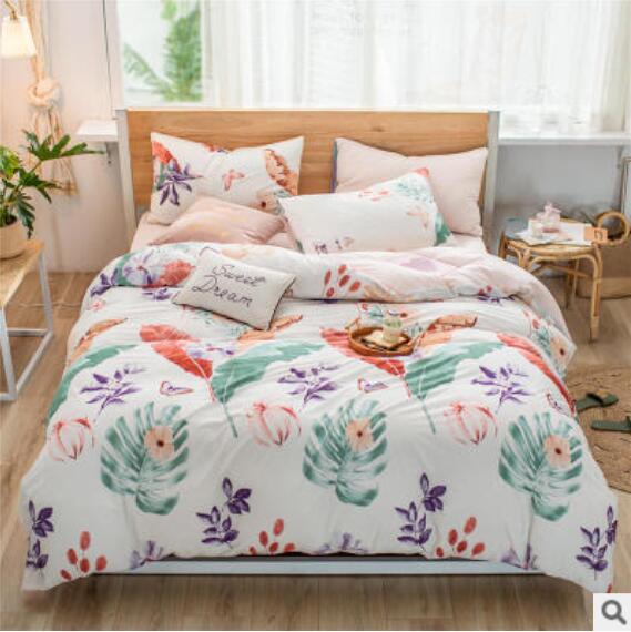3D Leaves 40272 Bed Pillowcases Quilt