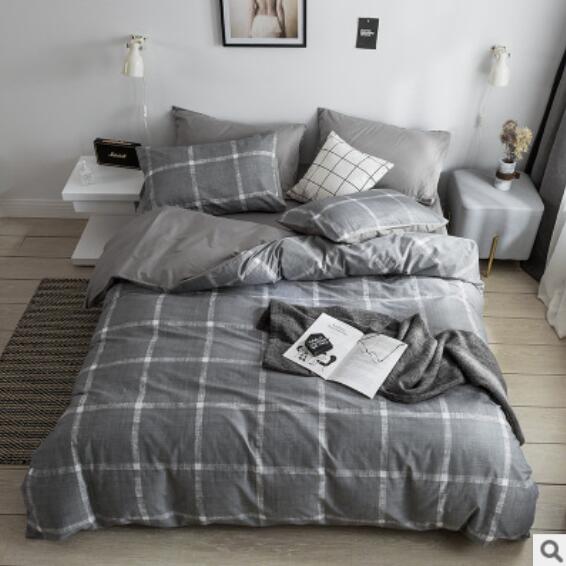 3D Dark Gray Grid 15121 Bed Pillowcases Quilt