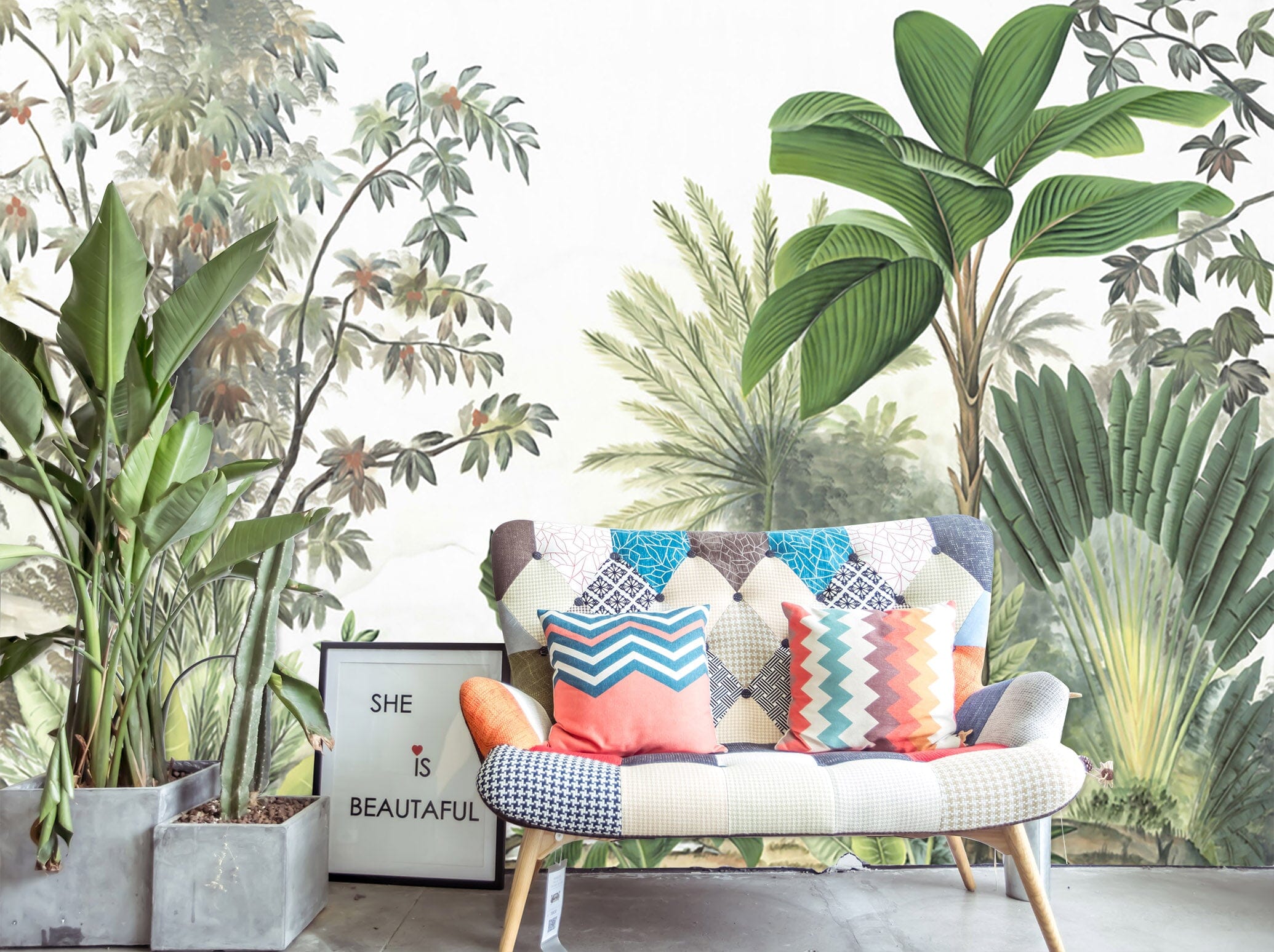 3D Forest Plantain 1528 Wall Murals Wallpaper AJ Wallpaper 2