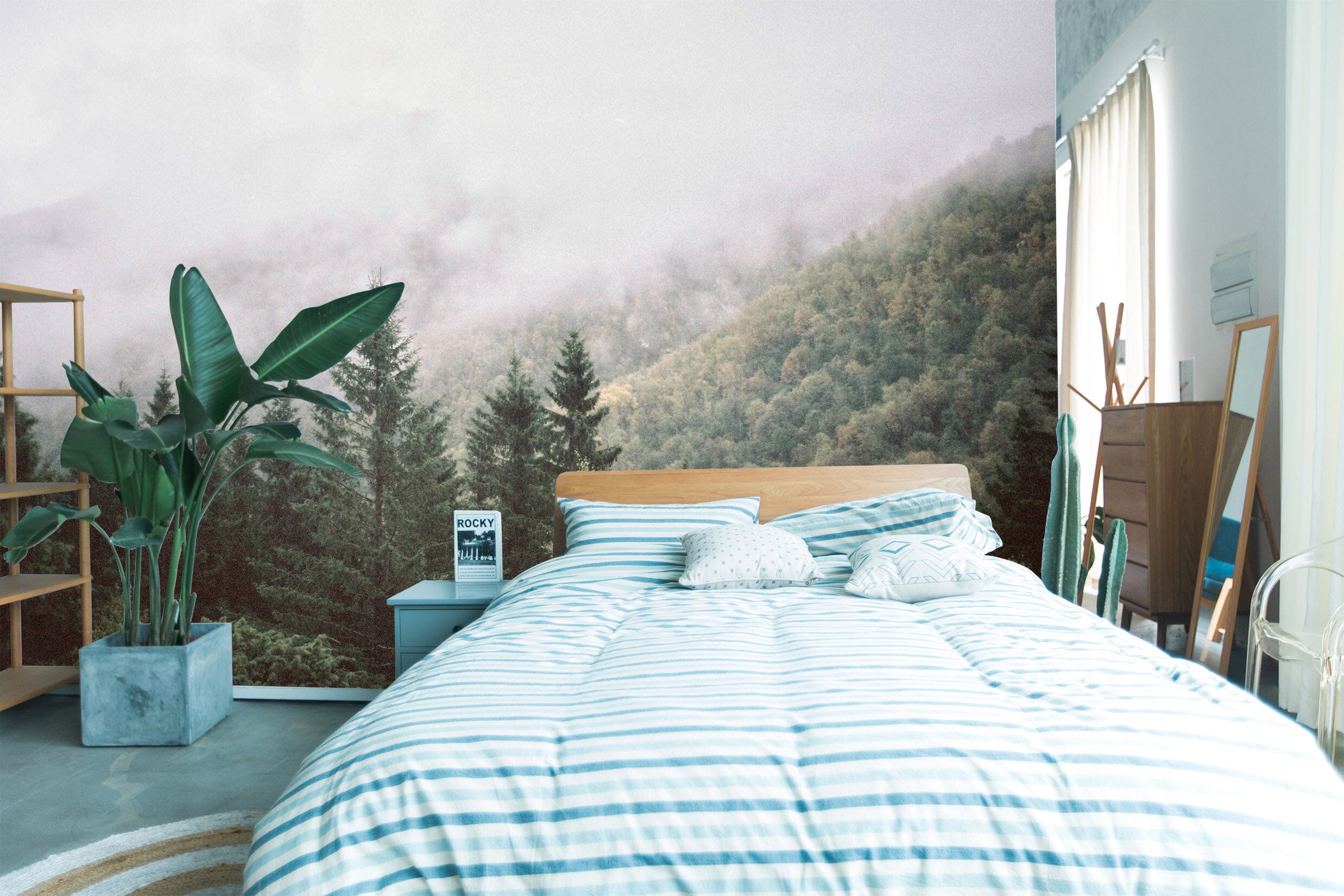 3D White Fog Forest 100 Wall Murals Wallpaper AJ Wallpaper 2